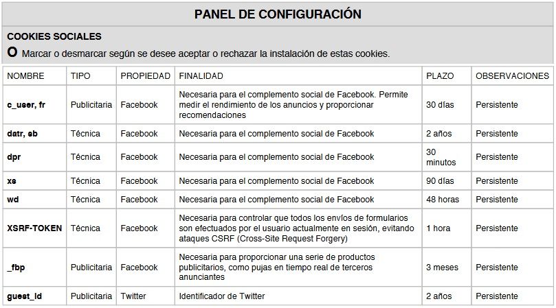 Cookies Sociales